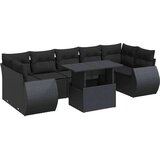 vidaXL 8-dijelni set vrtnih sofa od poliratana s jastucima crni | shoptok.hr