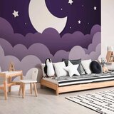  Foto tapeta - Moon dream - clouds in a purple sky with stars for children 300x210 Vodootporna | shoptok.hr