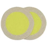 Tekstilni pogrinjek 2 kos ø 38 cm Lime - Remember
