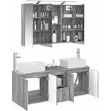  Set ormarića za kupaonicu 4 kom. Siva Sonoma Konstruirano drvo | shoptok.hr