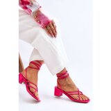 Boto Tied Sandals With High Heels Pink Secret Love | Shoptok.si