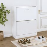vidaXL Ormarić za cipele sjajni bijeli 63x24x81 cm konstruirano drvo Cijene