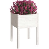  Vrtne sadilice 2 kom bijele 50 x 50 x 70 cm od masivne borovine | shoptok.hr