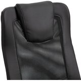  Uredska okretna stolica ergonomska direktorska stolica podesiva visina PU crna 66x73x108-118 cm | shoptok.hr