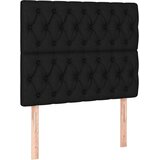 vidaXL Box spring postelja z vzmetnico LED črna 100x200 cm blago | Shoptok.si