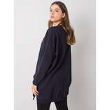 Fashion Hunters RUE PARIS Navy blue cotton tunic | Shoptok.si