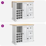  Kuhinjsko skladištenje 2 pcs Bijela i vosak od meda Čvrsta bor | shoptok.hr