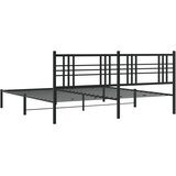  Metalni okvir za krevet s uzglavljem crni 183x213 cm | shoptok.hr