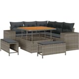  8-dijelni Vrtni Kauč Set s Jastučićima Siva Poli Ratan Acacia 3-dijelni Vrtni Stolni Set s Jastučićima Siva Poli Ratan Acacia | shoptok.hr