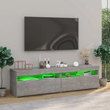 TV ormarići s LED svjetlima 2 kom boja betona 75 x 35 x 40 cm | shoptok.hr