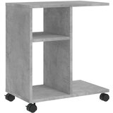 Furnova Stranska mizica s koleščki betonsko siva 50x30x55 cm inž. les, (21914642) | Shoptok.si