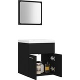  Set kupaonskog namještaja od iverice crni | shoptok.hr