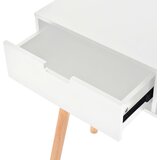  Konzolni Stol od Masivne Borovine 80x30x72 cm Bijeli | Eponuda.com