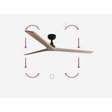 Faro 34282 - Plafonski ventilator KLIM L, borovina/crna, prečnik 150 cm, sa daljinskim upravljačem | Eponuda.com