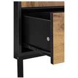Støraa Črna garderobna omara v hrastovem dekorju 65x180 cm Rocco – | Shoptok.si