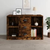  Komoda boja dimljenog hrasta 104,5 x 35,5 x 67,5 cm drvena | shoptok.hr