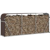  Držač za cjepanice smeđi 234x45x100 cm od pocinčanog čelika | shoptok.hr