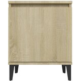  Noćni ormarić s metalnim nogama boja hrasta 40 x 30 x 50 cm | shoptok.hr
