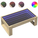  Stolić s beskonačnim LED svjetlima boja hrasta 90x53x30 cm | shoptok.hr