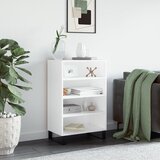 vidaXL Visoka omara bela 57x35x90 cm inženirski les Cene