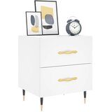 Noćni ormarić bijeli 40 x 35 x 47,5 cm od konstruiranog drva | shoptok.hr