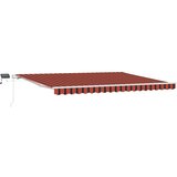  Skrovita tenda narančasta i smeđa 450 × 300 cm Tkanina i čelik | Eponuda.com
