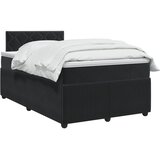  Boxspring krevet s madracem Crna 120 x 190 cm Baršun | shoptok.hr