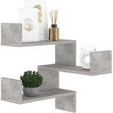 vidaXL zidne kutne police siva boja betona 40 x 40 x 50 cm od iverice | shoptok.hr