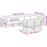  8-dijelni set vrtnih sofa s jastucima od impregnirane borovine | shoptok.hr