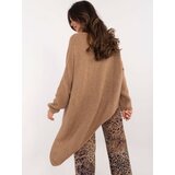 Fashion Hunters Brown asymmetric sweater OCH BELLA