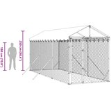 Vanjski kavez za pse s krovom srebrni 2x6x2,5 m pocinčani čelik | shoptok.hr