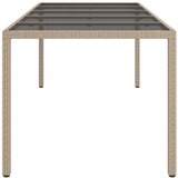  Stol za objedovanje na otvorenom Bež 250x100x75 cm Poliratan | shoptok.hr