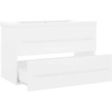  Ormarić s ugrađenim umivaonikom bijeli od iverice Bijela 80 x 38.5 x 48 cm | Shoptok.si