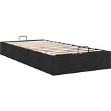 vidaXL Otomanski posteljni okvir brez vzmetnice črn 90x200 cm blago | Shoptok.si