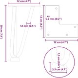  Noge za klubsko mizico 4 kosi antracitne 20 cm masivno jeklo, (22123828) | Shoptok.si