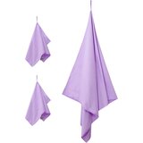 vidaXL Komplet športnih brisač 3 pcs Vijolična Poliester in poliamid | Shoptok.si