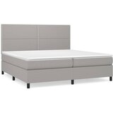  Krevet s oprugama i madracem svjetlosivi 200 x 200cm od tkanine | shoptok.hr
