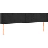  Uzglavlje s ušima crno 163x16x78/88 cm baršunasto | shoptok.hr
