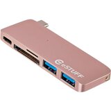 Estuff USB-C Hub Rose Allure Series 2x USB 3.0, PD 29W, čitalec kartic | Shoptok.si