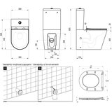 Ravak X01872 elegant talna brezrobna wc školjka monoblok z wc desko s počasnim zapiranjem | Shoptok.si