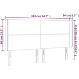  Posteljno vzglavje krem 163x16x118/128 cm umetno usnje, (20953246) | Shoptok.si