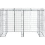  Gabionski zid za kante za smeće 192x91x120 cm pocinčano željezo | shoptok.hr