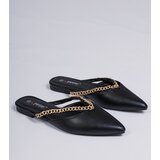 D/CEO marka niezdefiniowana Black elegant slides decorated with a chain Gerita | ePonuda.com