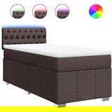 vidaXL Krevet s oprugama i madracem tamnosmeđi 80x200 cm od tkanine | shoptok.hr