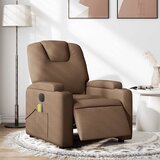 Maison Chic Električni masažni naslanjač - Relax naslanjač rjavo blago, (22042573) | Shoptok.si