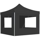  Sklopivi šator za zabave sa zidovima aluminijski 2x2 m antracit | shoptok.hr