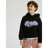 Reserved Majica s kapuljačom i printom Fortnite - crno | shoptok.hr