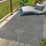 Lesnina XXXL PREPROGA ZA ZUNANJO UPORABO Berlin 120/170 cm tkano siva | Shoptok.si