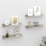 vidaXL Zidne police 4 kom siva boja betona 40 x 9 x 3 cm Cijene