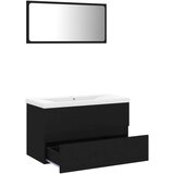  Set kupaonskog namještaja od iverice crni | shoptok.hr